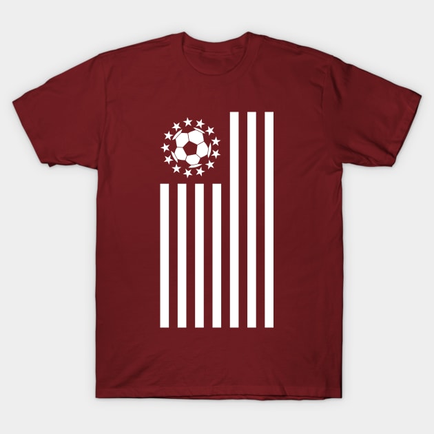 American Soccer Flag T-Shirt by Etopix